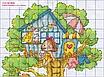 Набір для вишивання хрестиком за нанесеною на канву схемою"Summer tree house". AIDA 14CT printed, 27*27 см, фото 4