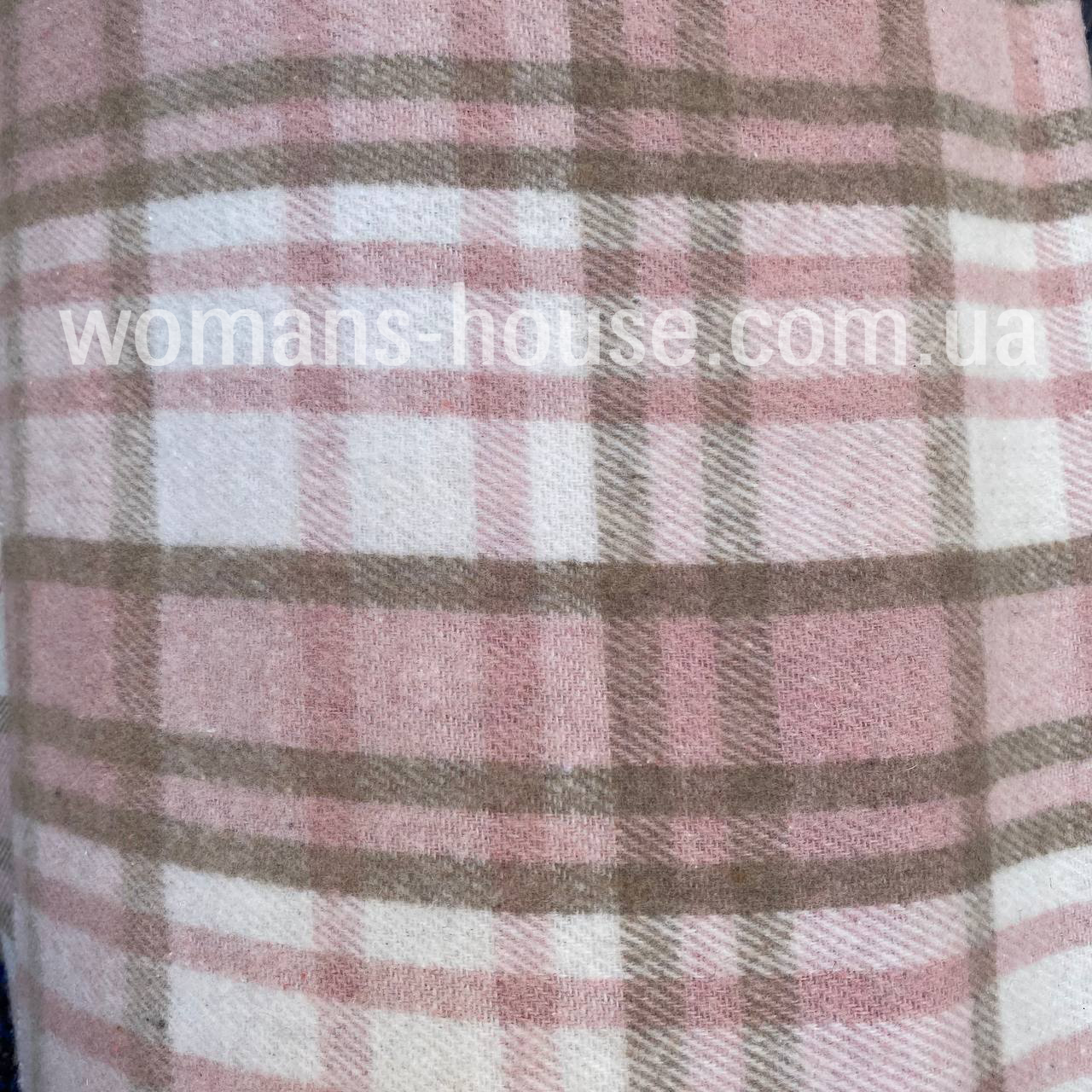 Сорочкова тканина байка щільна Кашемір Рожевий з коричневим, фото 1