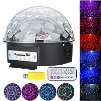 Музичний диско-шар Magic Ball Music з Bluetooth, USB, світломузкою, 2 динаміками та пультом, Чорний