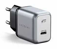 Зарядний пристрій Satechi 30W USB-C PD Gan Wall Charger Space Gray (ST-UC30WCM-EU)