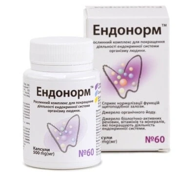 Ендонорм, для покращення діяльності ендокринної системи, 60 капсул