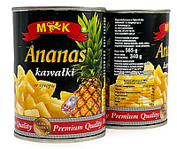 Консервированный ананас M&K кубики, 565г