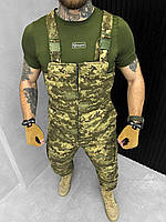 Чоловічий армійський одяг теплі камуфляжні штани, Тактичний утеплений комбінезон піксель