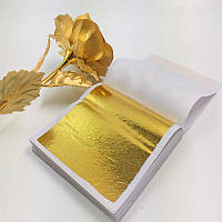 Золото для декора 100 листов. Поталь золотого цвета 93х86 мм