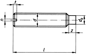 DIN 417 (ГОСТ 1478, ISO 7435) Гвинт установлювальний із циліндричним ступеневим кінцем