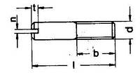 DIN 427 (ГОСТ 18746 - 80, ISO 2342) Винт установочный