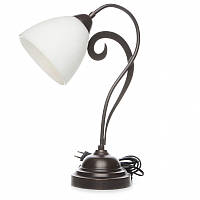 Настільна лампа бароко декоративна Brille 40 W BKL-550 Коричневий NC, код: 7271145