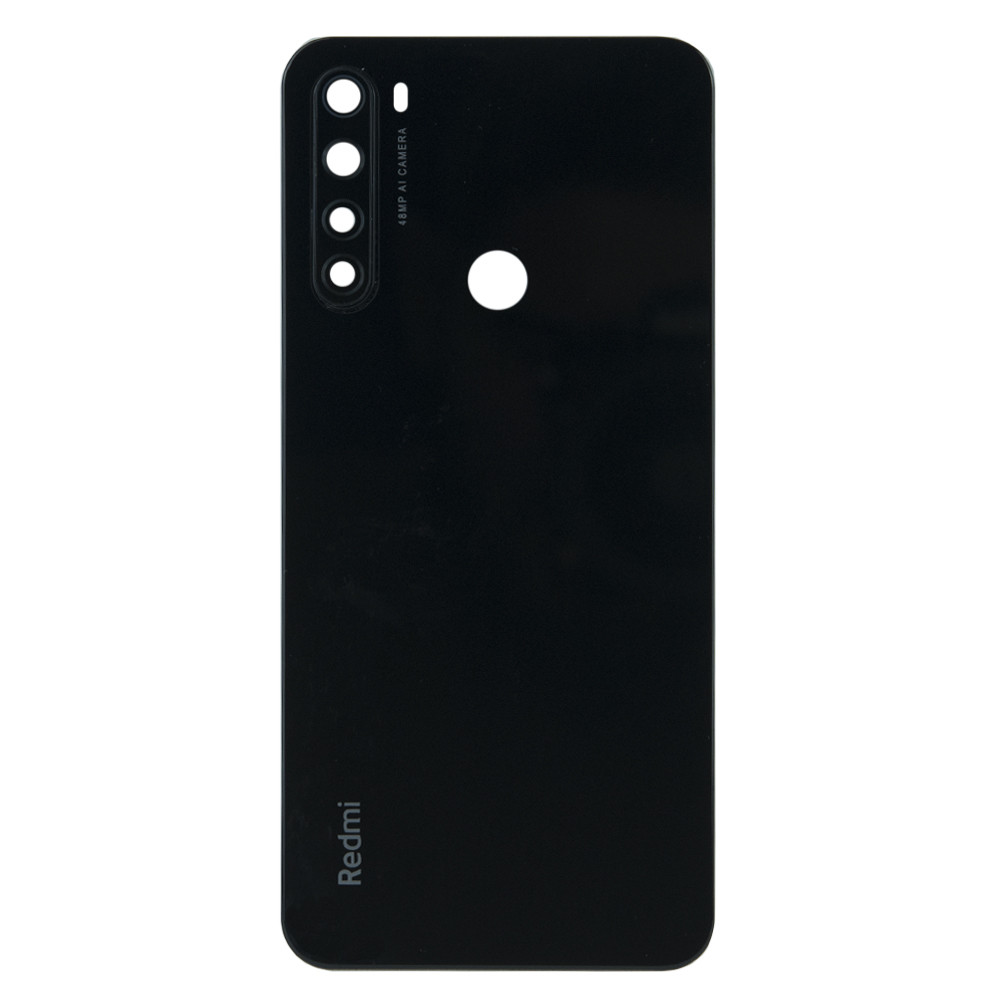 Задня частина корпусу Xiaomi Redmi Note 8 Black (з склом камери), фото 1