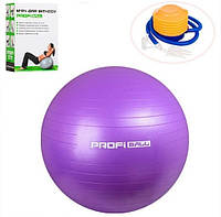 Мяч для фитнеса с Насосом Фитбол 55см Profi Ball Фиолетовый