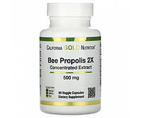 Прополис California Gold Nutrition Bee Propolis 2X концентрированный экстракт 500 мг 90 капсул(533233672)