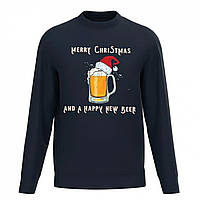 Толстовка Plain Lazy Christmas and Happy New Beer Navy Доставка від 14 днів - Оригинал
