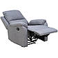 Крісло реклайнер тканинне Spencer 1 Bjorn сіре з відкидною спинкою та підніжкою до зали, фото 2