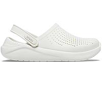 Crocs LiteRide Clog Original Almost White мужские, Кроксы Лайтрайд оригинал полностью белые, Белые кроксы