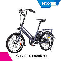 Электрический велосипед Maxxter CITY 20" серый-графит (graphite)