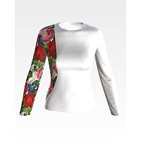 Набор для вышивки нитками Барвиста Вышиванка заготовки женской блузки вышиванки Роскошные розы, фиалки,