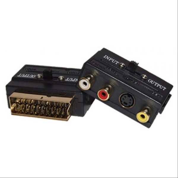 Перехідник SCART * 3 RCA з перемикачем (3 тюльпани)