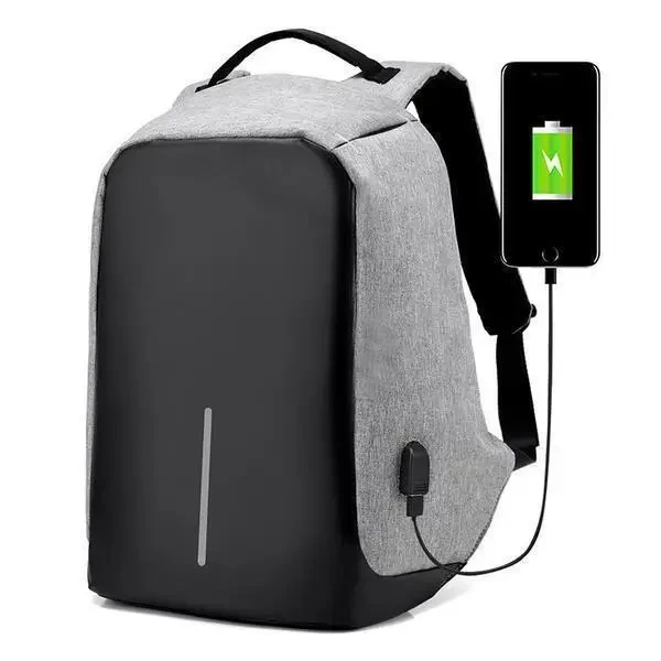 Рюкзак Bobby Антивор серый с USB портом - фото 1 - id-p2001848267