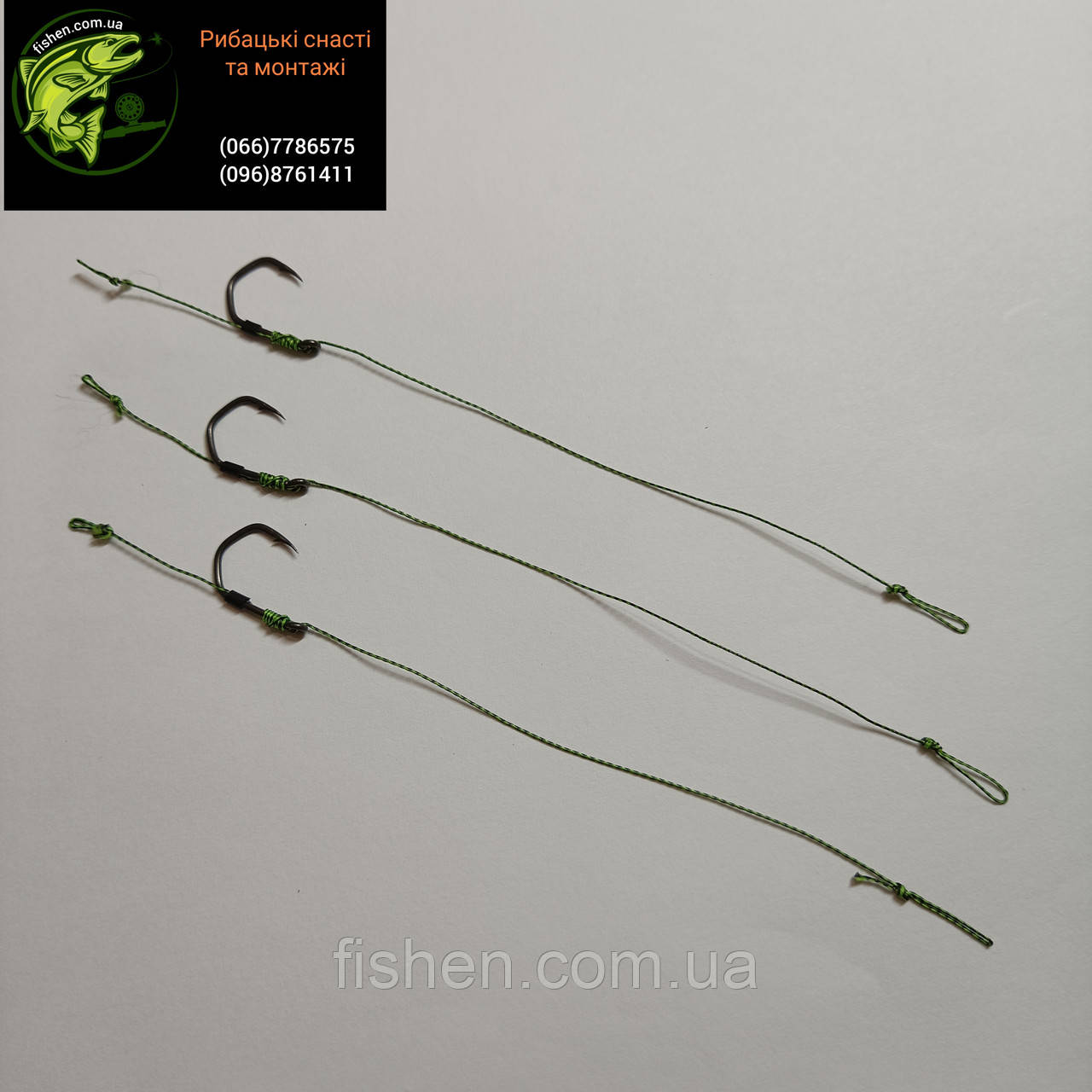 Повідець на карпа гачок «Carp Spirit V-Curve» № 6