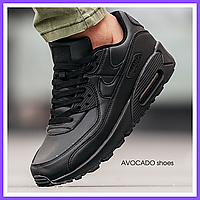 Кроссовки мужские и женские Nike air max 90 black / Найк аир макс 90 черные