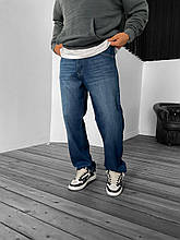 Джинси багі чоловічі (сині) стильні вільні модні молодіжні штани-труби А15755/5174 #2