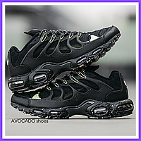 Кроссовки женские и мужские Nike air max TN+ Terrascape black green / Найк аир макс ТН+ плюс черные с зеленым