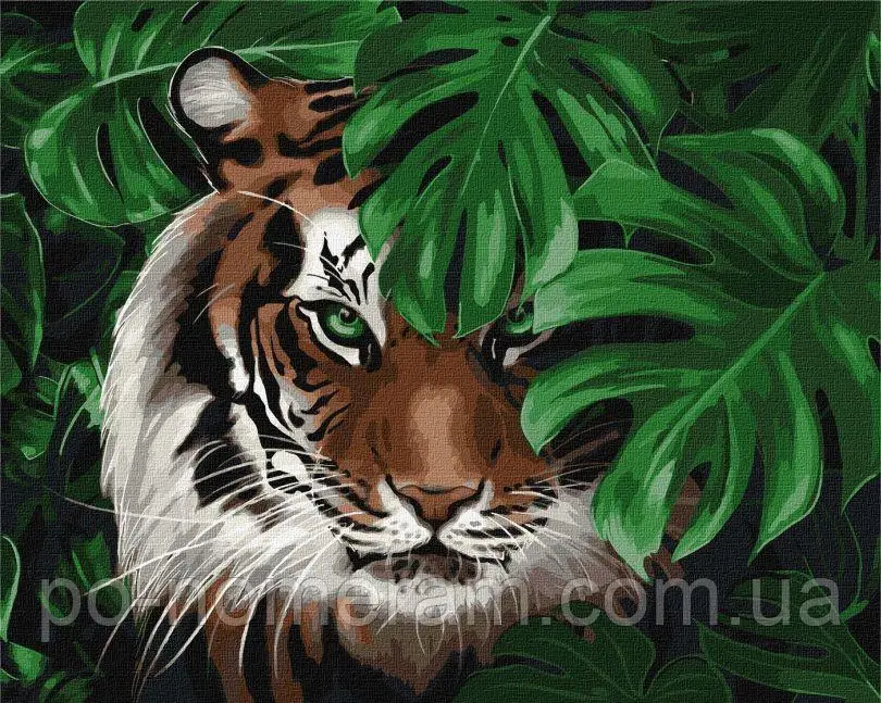 Рукітвор Картина за номерами (KHO6519) Амурський тигр Conkhutorna_art, 40 х 50 см, Ідейка