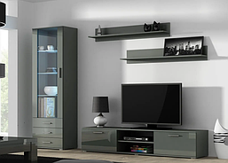 Стінка у вітальню під телевізор Soho 1 Cama Mebel , глянцева стінка для дому 192/240/43 см
