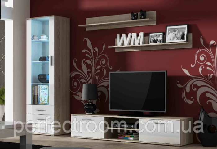 Стенка в гостиную под телевизор Soho 1 Cama Mebel, глянцевая стенка для ...