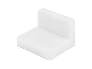 Кутник меблевий FS05 з заглушкою Білий