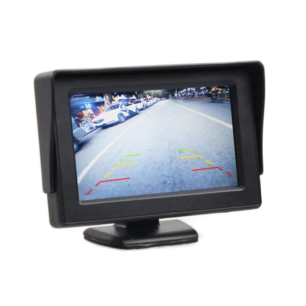 Автомонітор LCD 4,3'', для камери заднього виду / Автомобільний монітор для двох камер / Дисплей в машину - фото 1 - id-p2001889475