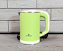 Електричний дорожній чайник 600 л 1500 Вт Edenberg EB-83526/Мелоча компактний для дому, офісу, дачі Зелений, фото 9