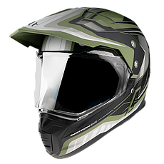 МОТОШОЛОМ ДУАЛСПОРТ MT SYNCHRONY DS TOURER КОЛІР ЗЕЛЕНИЙ/ЧОРНИЙ МАТОВИЙ