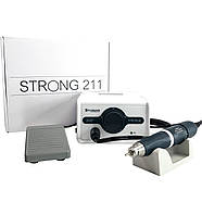 Машинка для манікюру Strong 211 /H400 65 W 37000об апарат для корекції та нарощування нігтів фрезер для зняття гель-лаку, фото 8