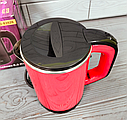 Електричний дорожній чайник 600 л 1500 Вт Edenberg EB-83526 / Електрочайник компактний для дому, офісу, дачі Червоний, фото 6
