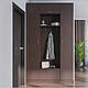Сучасна стильна сіра прихожа в коридор 140 см з пеналами, відкритим вішаком і тумбою для взуття Стиль, фото 5