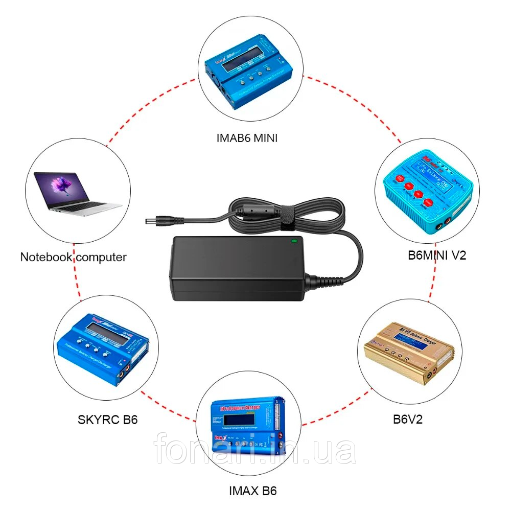 Універсальний блок живлення 15V 6A для IMAX B6/B6 mini (потужність 80W)