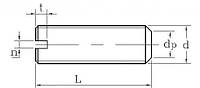 DIN 551 (ГОСТ 1477 - 93, ISO 4766) Винт установочный стопорный с прямым шлицем и плоским концом