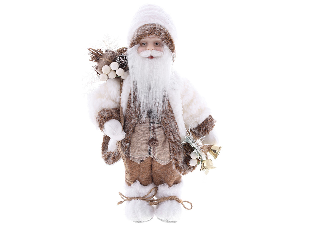Новорічна фігура "Санта з подарунками" коричневий 30 см