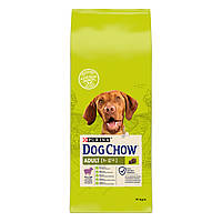 Сухой корм DOG CHOW (Дог Чоу) Adult 1+ для взрослых собак, с ягненком 14 кг (7613034487636)