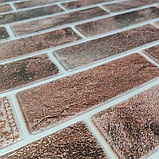 Самоклеюча настінна 3D панель клінкер Червоний Мікс 690x690x4 мм, фото 2