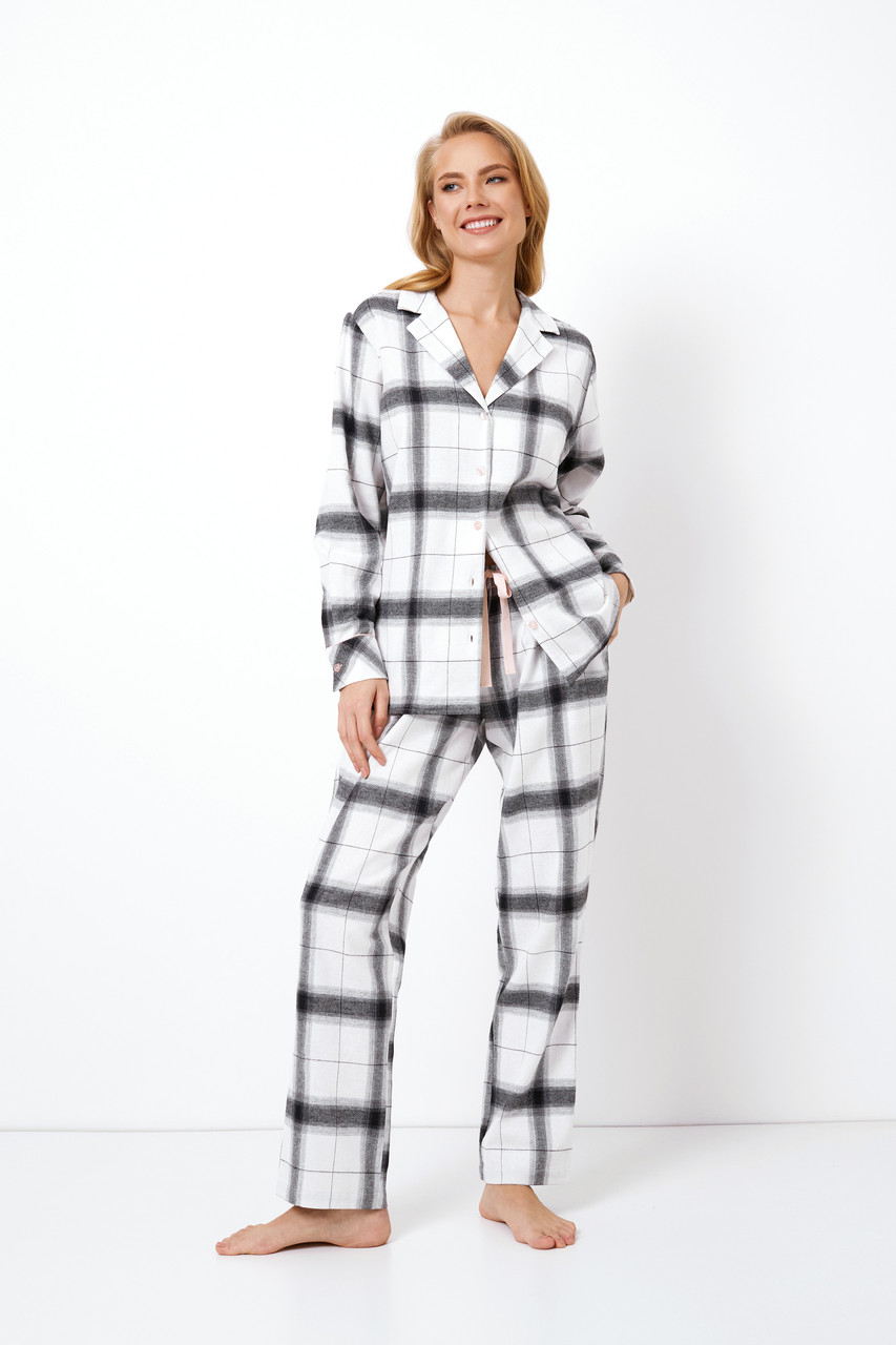 Стильна фланелева жіноча піжама Aruelle Catalina Pajama Long