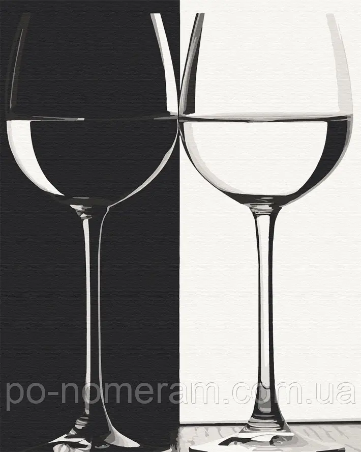 Рукітвор Картина за номерами (ACR-12144-AC) Чорне та біле, 40 х 50 см, ArtCraft