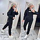 Стильний теплий жіночий костюм на флісі з капюшоном чудової якості, фото 3
