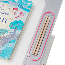Дитяча парта зі стільцем стільчиком і настільною лампою Cubby Lupin Pink для школярів і дошкільнят, фото 5