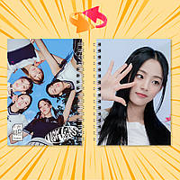 Блокнот А6 пружина 48 л. клітинка K-Pop New Jeans