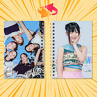 Блокнот А6 пружина 48 л. клітинка K-Pop New Jeans 002