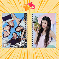 Блокнот А6 пружина 48 л. клітинка K-Pop New Jeans 003