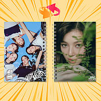 Блокнот А6 пружина 48 л. клітинка K-Pop New Jeans 009