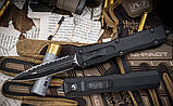 Ніж автоматичний Microtech Dirac Delta Black M390 227-3T, фото 4