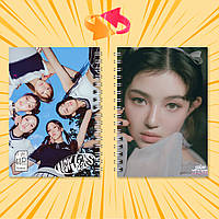 Блокнот А6 пружина 48 л. клітинка K-Pop New Jeans 015